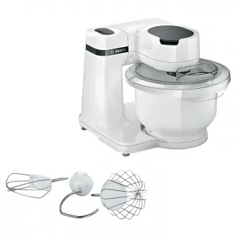 Robot de bucatarie Bosch MUMS2AW00, 700 W, 4 viteze, bol 3.8 l, Mixare planetara 3D, Alb