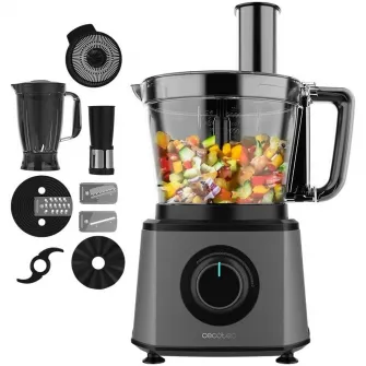 Robot de bucatarie Cecotec Paprika 2000 Full 04361, 2000 W, capacitate 3.5L, blender 1.8L, 2 trepte de viteza