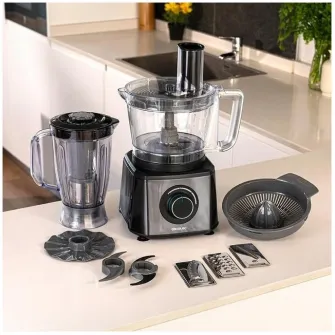 Robot de bucatarie Cecotec Paprika 2000 Full 04361, 2000 W, capacitate 3.5L, blender 1.8L, 2 trepte de viteza
