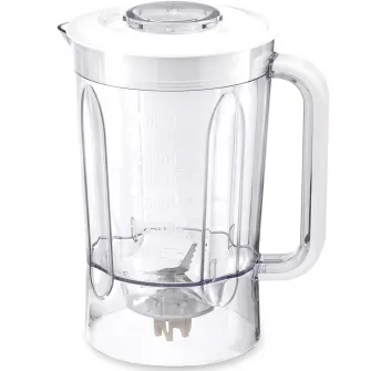 Robot de bucatarie Heinner FineGourmet FHP-K1000WP, 1000W, 6 viteze+pulse, bol procesare: 2.3L, lame inox, disc framantare, 3 lame feliere, disc emulsifiere, cana plastic 1.5l, storcator citrice, alb