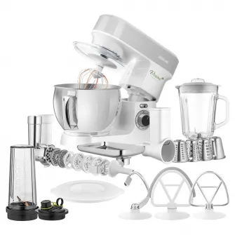 Robot de bucatarie, Sencor, STM 3789SL, 1200W, Bol de amestecare 5L, 6 viteze, Alb