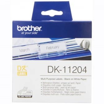 Rola Etichete Brother DK11204 Multi Purpose Label, 17mm x 54mm x 400