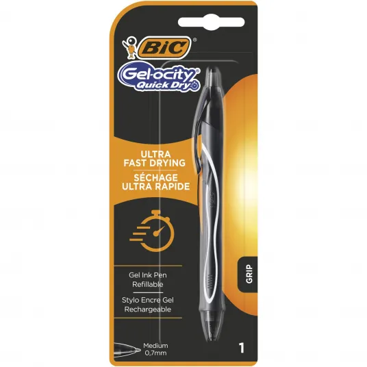 Roller BIC Gelocity Quick Dry, negru, blister