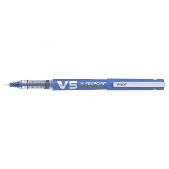 Roller Reincarcabil Pilot V5 Hi-Tecpoint, 0.5 mm, Albastru