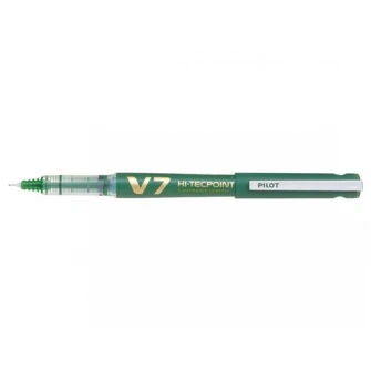 Roller Reincarcabil Pilot V7 Hi-Tecpoint, 0.7 mm, Verde