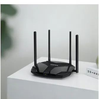 Router wireless Mercusys MR80X, AX3000, Wi-Fi 6, Dual-Band, OFDMA, MU-MIMO