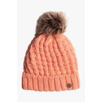 ROXY, Caciula cu ciucure Blizzard, Piersica, Maro fango, 52 CM