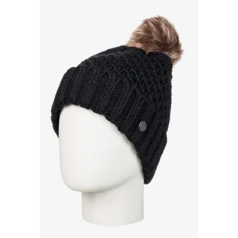 ROXY, Caciula cu ciucure, pentru schi Blizzard, Negru, Maro fango, 54 CM