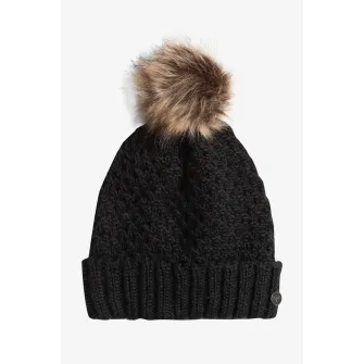 ROXY, Caciula cu ciucure, pentru schi Blizzard, Negru, Maro fango, 54 CM