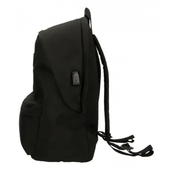 Rucsac casual, compartiment laptop/tableta Pepe Jeans Aris Evergreen, negru, 44x31x17 cm