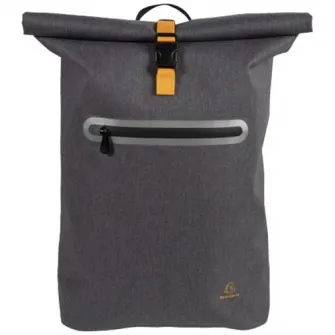 Rucsac impermeabil Exacompta Exactive Young pentru laptop 15.6, Poliuretan, Inchidere clips, Banda reflectorizanta, Gri