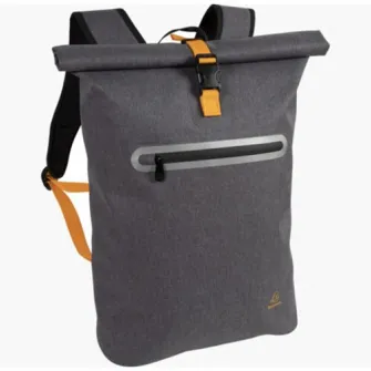 Rucsac impermeabil Exacompta Exactive Young pentru laptop 15.6, Poliuretan, Inchidere clips, Banda reflectorizanta, Gri