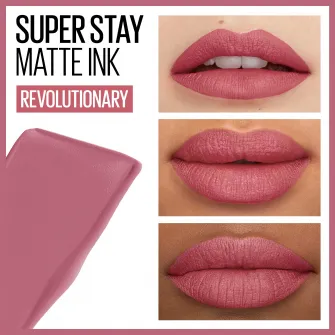 Ruj lichid mat Maybelline New York Superstay Matte Ink, 180 Revolutionary, 5 ml