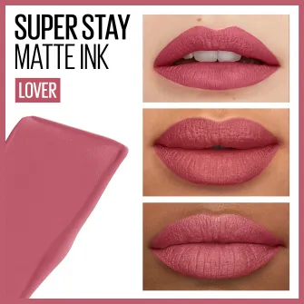 Ruj lichid mat rezistent la transfer Maybelline New York Superstay Matte 15 Lover, 5 ml