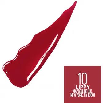 Ruj lichid rezistent cu stralucire de vinil Maybelline New York SuperStay Vinyl Ink 10 Lippy, 4.2 ml
