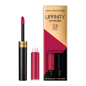 Ruj rezistent la transfer Max Factor Lipfinity Lip Colour 24H, 335 Just In Love, 4,2 g