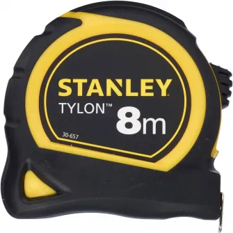 Ruleta 8m Stanley Tylon 0-30-657, cu numere centralizate pentru marcaje, design compact ergonomic si carcasa rezistenta la socuri, ofera acces facil la masuratori precise si protejeaza lama impotriva impacturilor