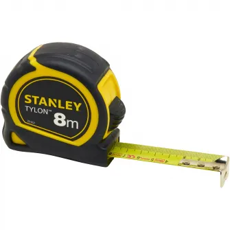 Ruleta 8m Stanley Tylon 0-30-657, cu numere centralizate pentru marcaje, design compact ergonomic si carcasa rezistenta la socuri, ofera acces facil la masuratori precise si protejeaza lama impotriva impacturilor