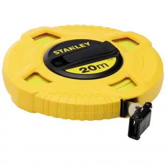 Ruleta Stanley cu carcasa inchisa, banda fibra sticla, 20 m