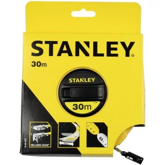 Ruleta Stanley cu carcasa inchisa, banda fibra sticla, 30 m