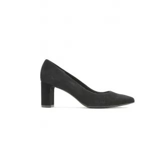 RYЕЃKO, Pantofi de piele intoarsa cu varf ascutit, Negru, 39