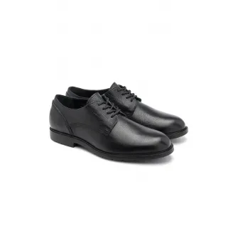 RYЕЃKO, Pantofi derby de piele Santiago, Negru, 42