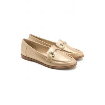 RYЕЃKO, Pantofi loafer de piele, Auriu, 38