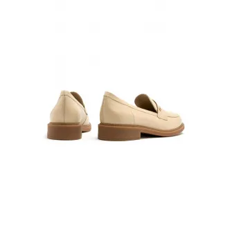 RYЕЃKO, Pantofi loafer de piele Camila, Bej deschis, 38
