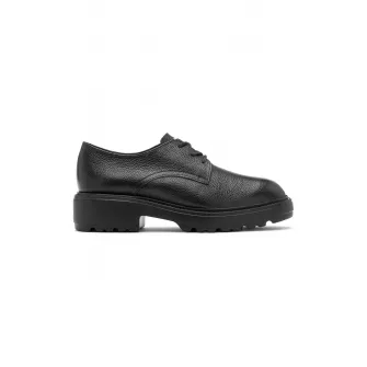 RYЕЃKO, Pantofi loafer de piele cu varf rotund, Negru, 37