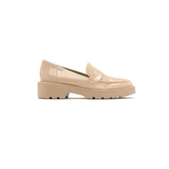 RYЕЃKO, Pantofi loafer de piele ecologica Beatrice, Bej, 41
