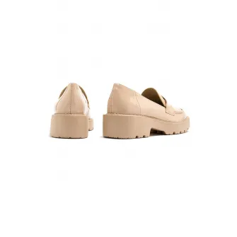 RYЕЃKO, Pantofi loafer de piele ecologica Beatrice, Bej, 41
