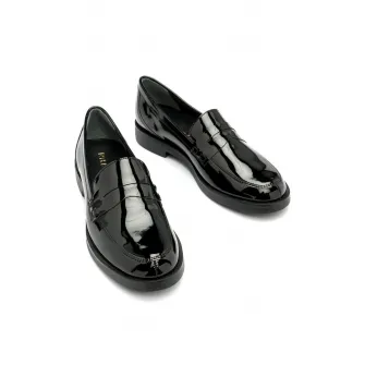 RYЕЃKO, Pantofi loafer de piele ecologica, Negru, 36