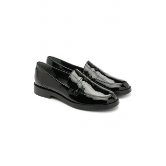 RYЕЃKO, Pantofi loafer de piele ecologica, Negru, 37