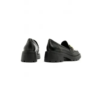 RYЕЃKO, Pantofi loafer de piele Sisi, Auriu, Negru, 39