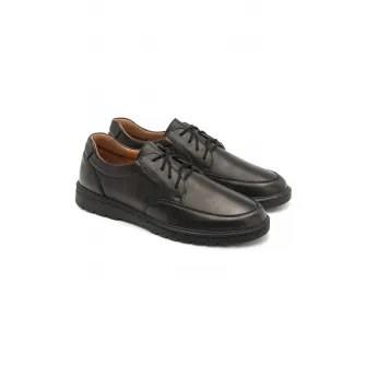 RYЕЃKO, Pantofi uni de piele Liam, Negru, 41