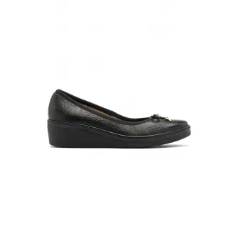 RYЕЃKO, Pantofi wedge de piele Sofia, Negru, 36