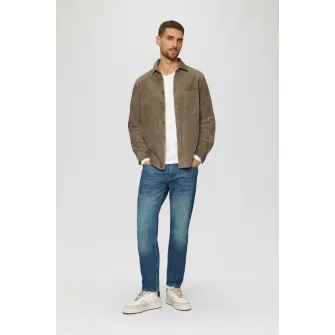 s.Oliver, Bluza uni de bumbac cu nasturi, Alb, S