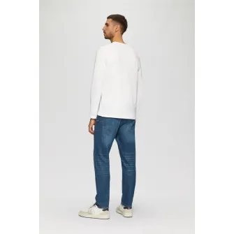 s.Oliver, Bluza uni de bumbac cu nasturi, Alb, S