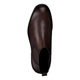 s.Oliver, Ghete Chelsea din piele, Maro inchis, 45