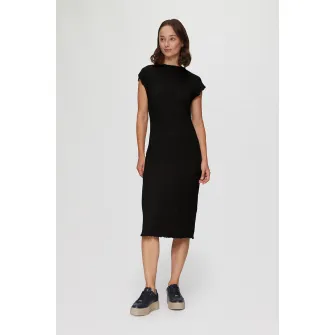 s.Oliver, Rochie midi cu decolteu rotund, Negru, 34