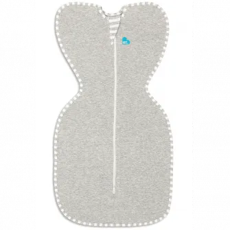 Sac de dormit pentru infasat bebelusi Love to Dream Swaddle Up, gri, M, 6-8.5kg, 1 TOG