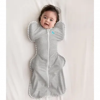 Sac de dormit pentru infasat bebelusi Love to Dream Swaddle Up, gri, M, 6-8.5kg, 1 TOG
