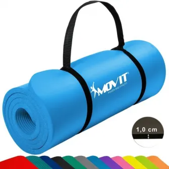 Saltea pentru fitness MOVIT, 183 x 60 x 1 cm, Albastru