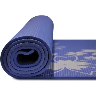 Saltea yoga Voit Floral tribe, dimensiune 173 x 61 cm, 0.6 cm grosime, culoare light blue