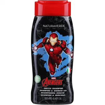 Sampon & Gel de dus Avengers, Naturaverde kids, 250 ml