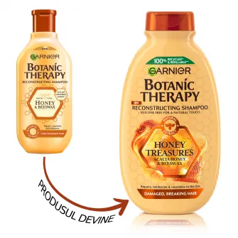 Sampon Garnier Botanic Therapy Honey  Beeswax pentru par deteriorat cu tendinta de rupere, 400 ml