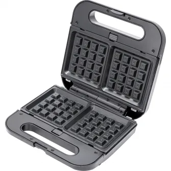 Sandwich maker 3in1 Daewoo DSM300, Putere 800W, Placi neaderente, Placi Interschimbabile. sandwich, gofre, grill, indicator luminos incalzire, termostat, maner Cool Touch, clapeta de blocare