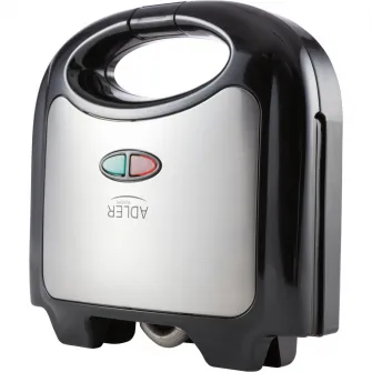 Sandwich-maker Adler AD3015, 750W, Negru/Argintiu