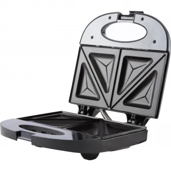 Sandwich-maker Adler AD3015, 750W, Negru/Argintiu