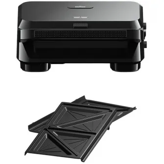 Sandwich-maker BRAUN SM5000, 800W, 1 set placi detasabile, invelis antiaderent premium, negru
